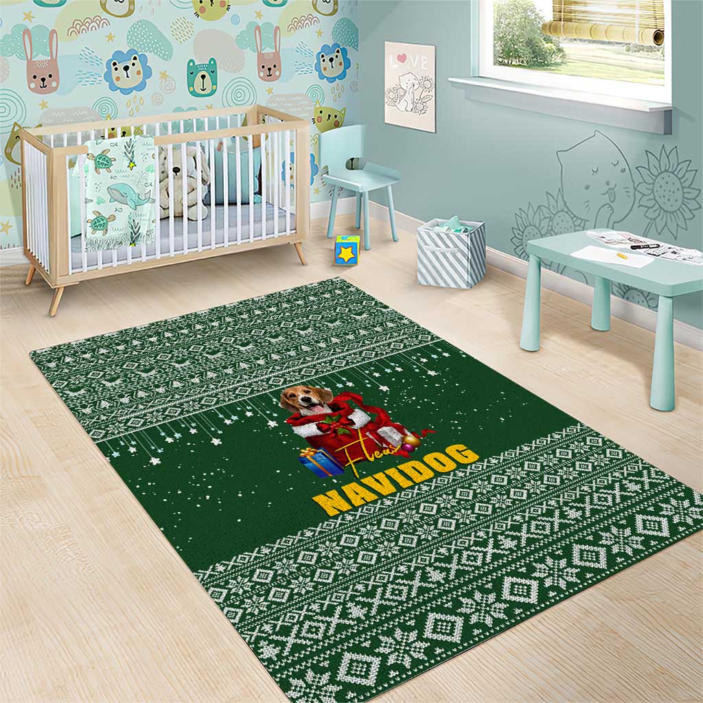Funny Christmas Gift Beagle Christmas Area Rug Xmas Holiday Patterns - Wonder Print Shop