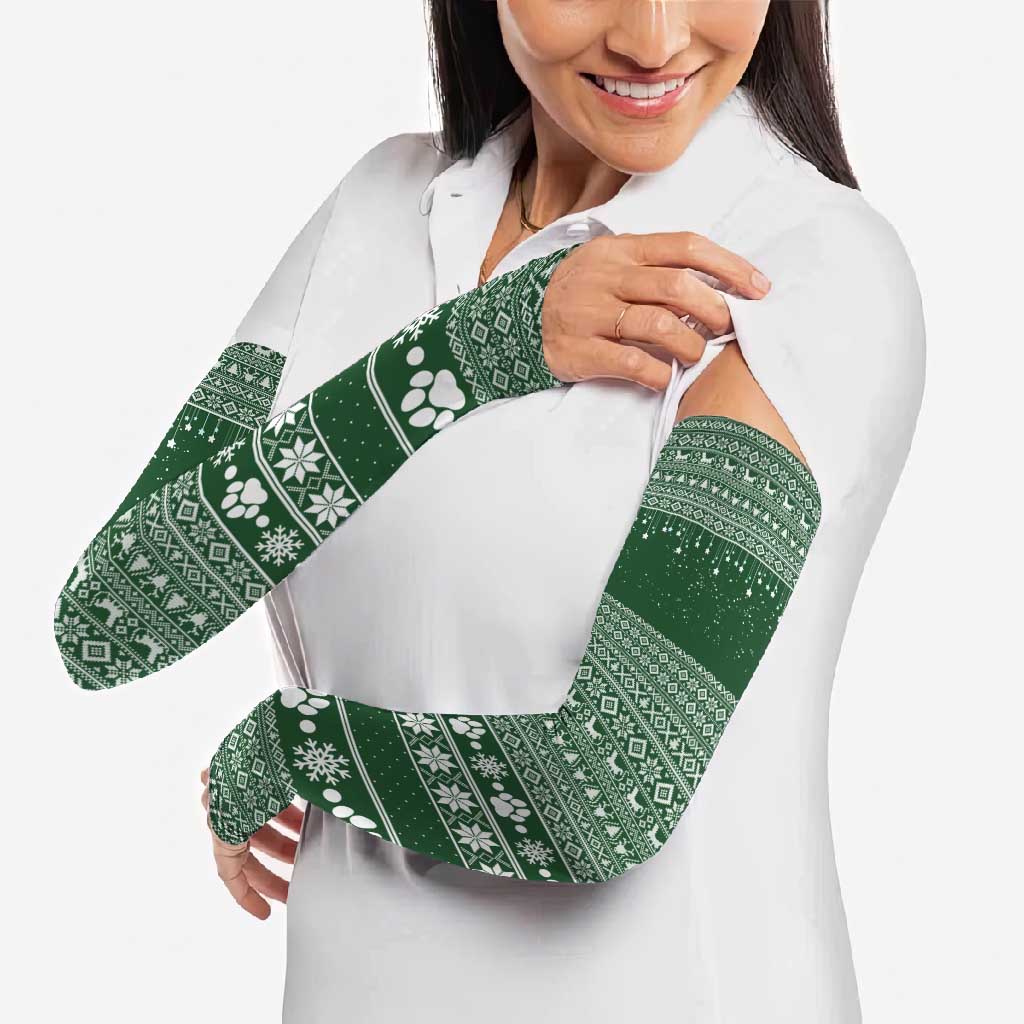 Funny Christmas Gift Beagle Christmas Arm Sleeves Xmas Holiday Patterns - Wonder Print Shop