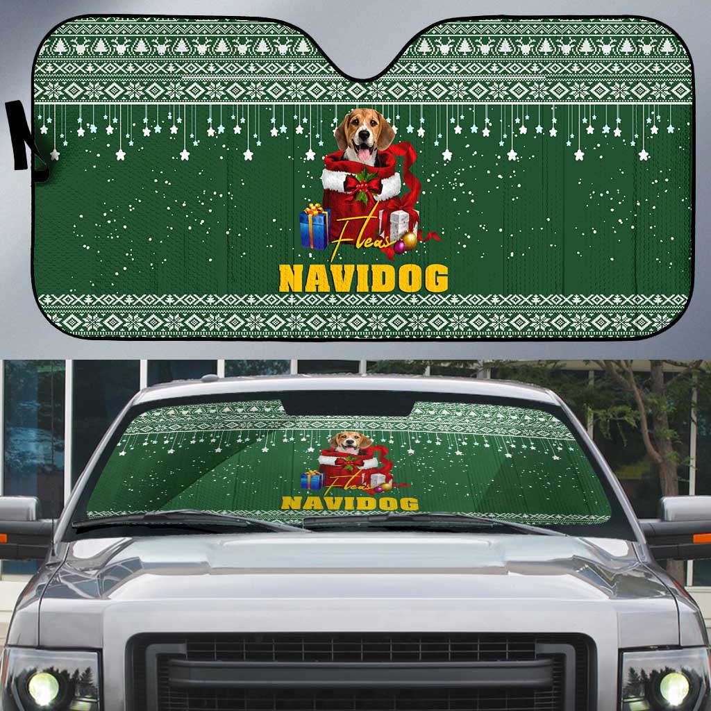 Funny Christmas Gift Beagle Christmas Auto Sun Shade Xmas Holiday Patterns - Wonder Print Shop