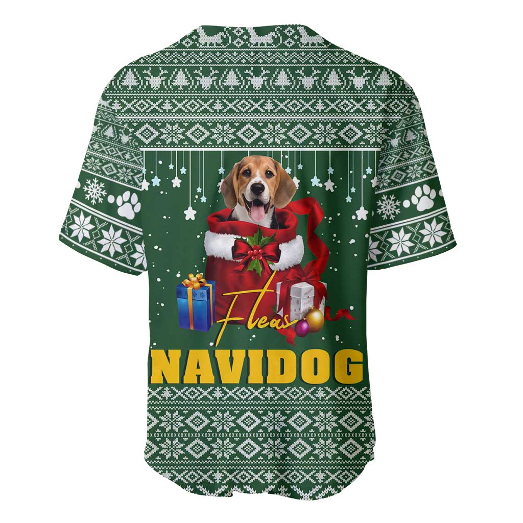 Funny Christmas Gift Beagle Christmas Baseball Jersey Xmas Holiday Patterns - Wonder Print Shop