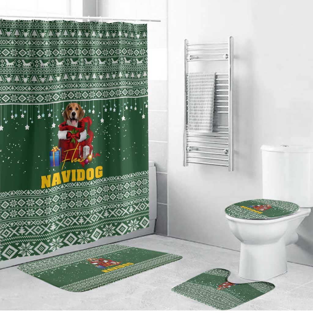 Funny Christmas Gift Beagle Christmas Bathroom Set Xmas Holiday Patterns - Wonder Print Shop