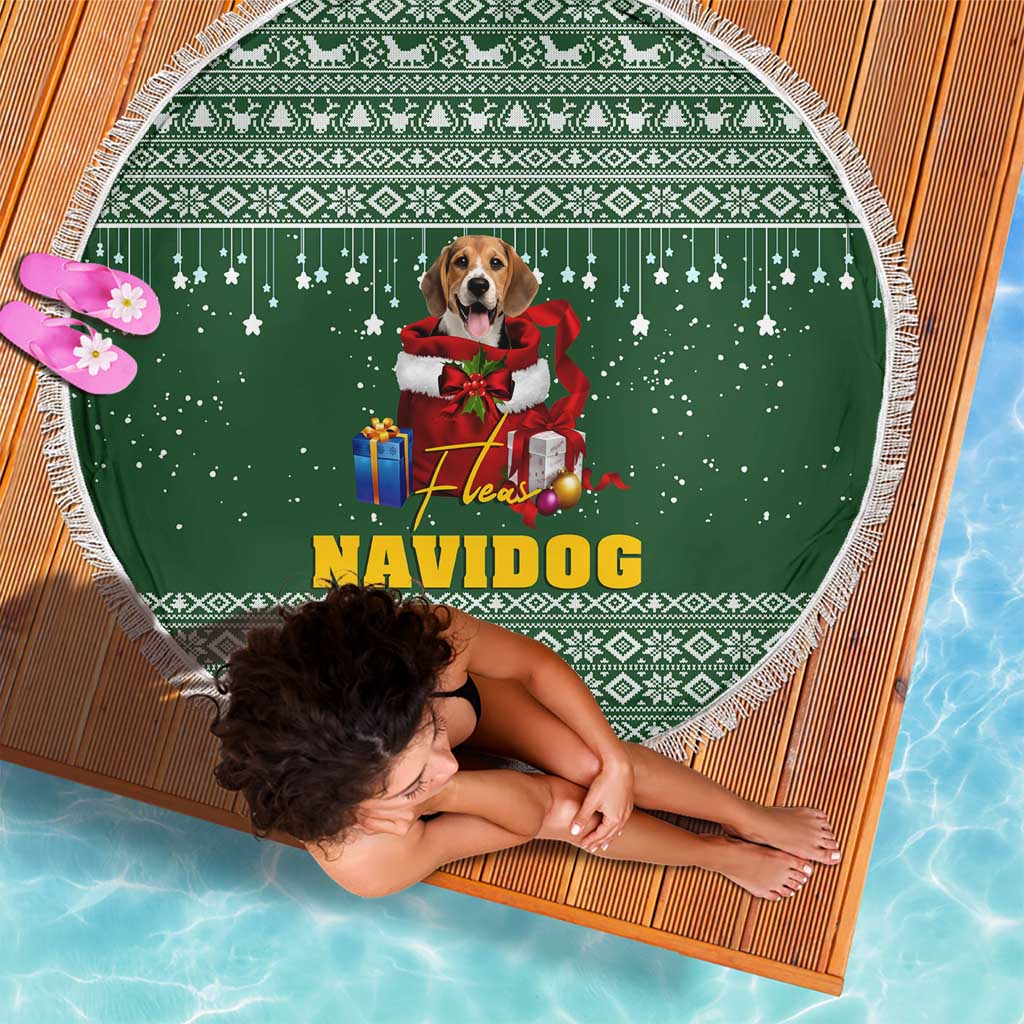 Funny Christmas Gift Beagle Christmas Beach Blanket Xmas Holiday Patterns - Wonder Print Shop