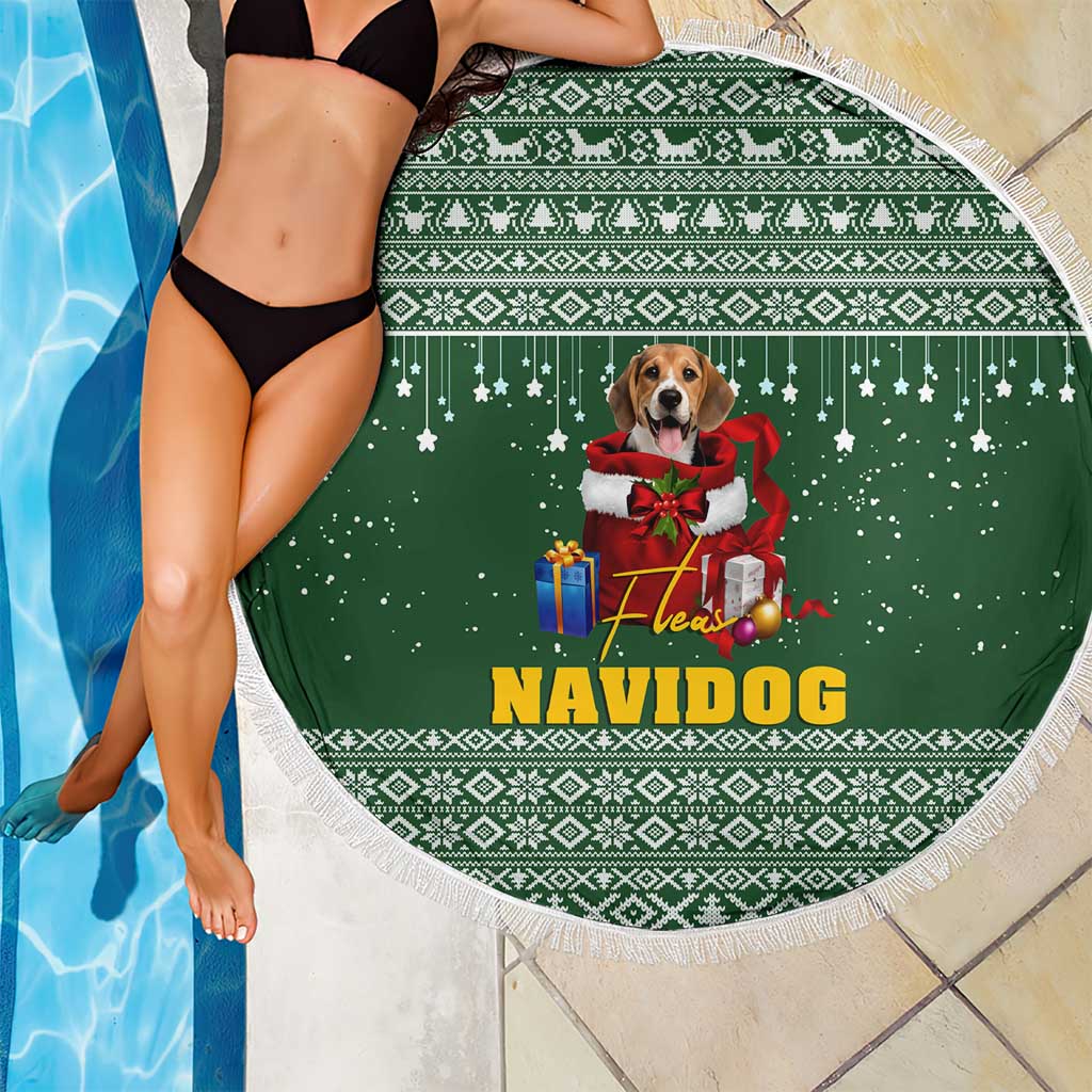 Funny Christmas Gift Beagle Christmas Beach Blanket Xmas Holiday Patterns - Wonder Print Shop
