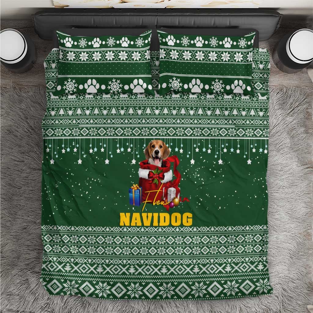 Funny Christmas Gift Beagle Christmas Bedding Set Xmas Holiday Patterns - Wonder Print Shop