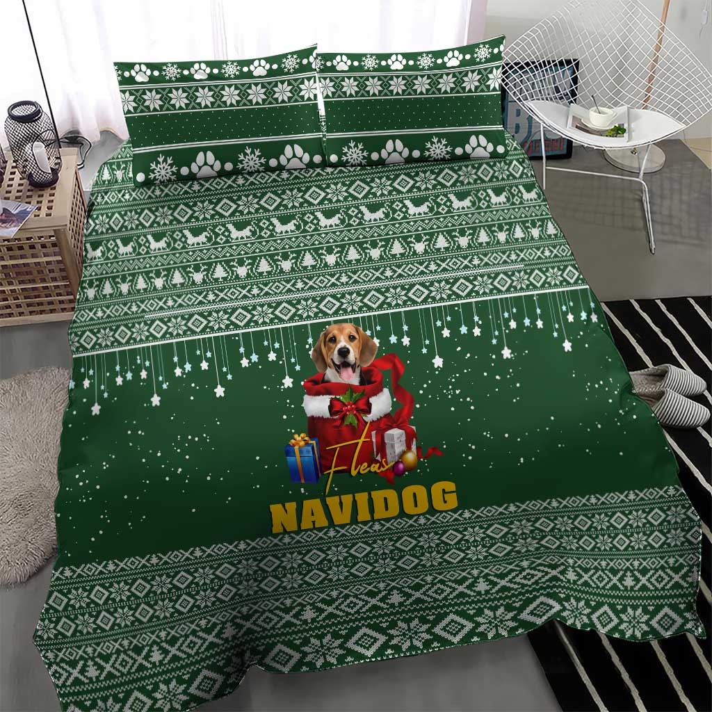 Funny Christmas Gift Beagle Christmas Bedding Set Xmas Holiday Patterns - Wonder Print Shop