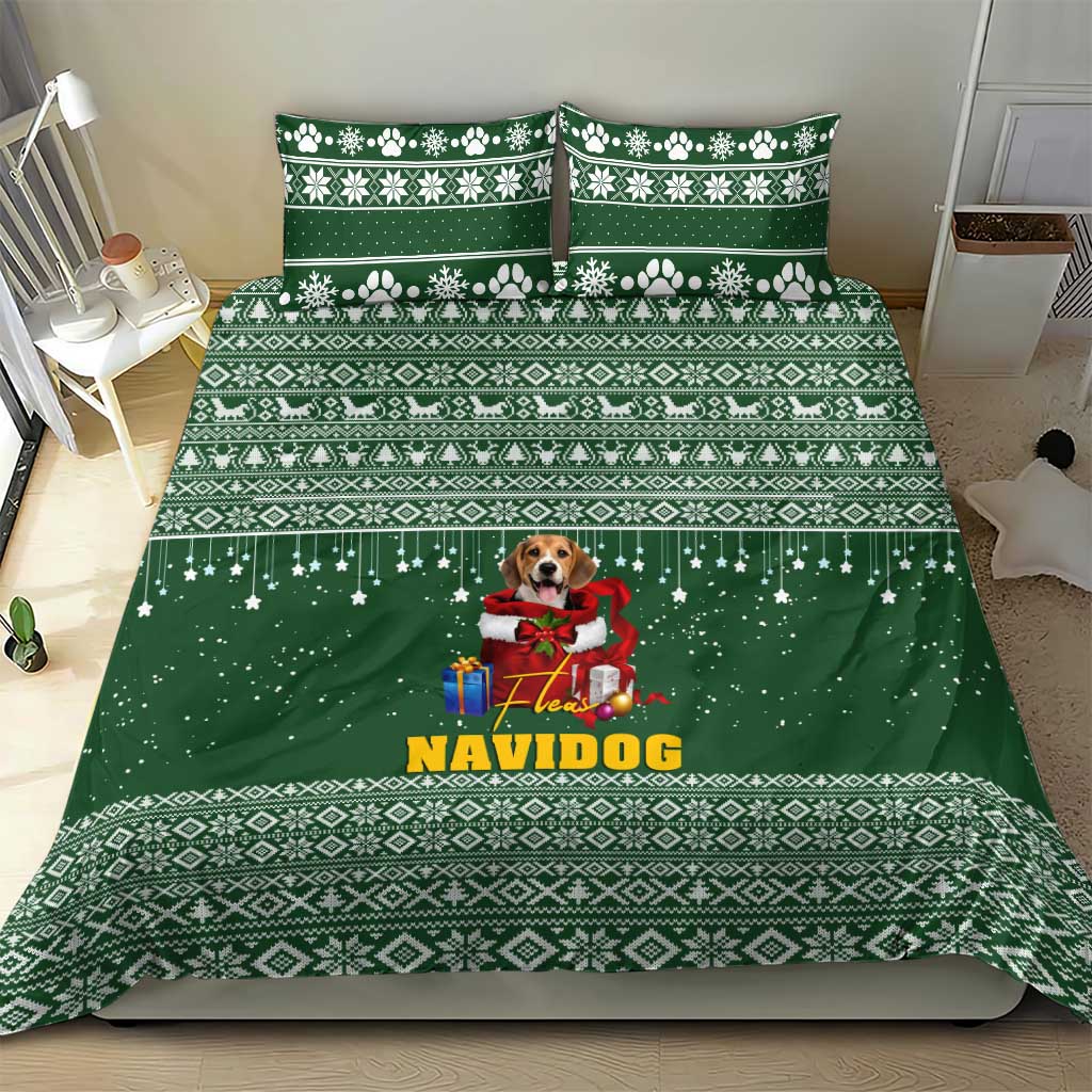 Funny Christmas Gift Beagle Christmas Bedding Set Xmas Holiday Patterns - Wonder Print Shop