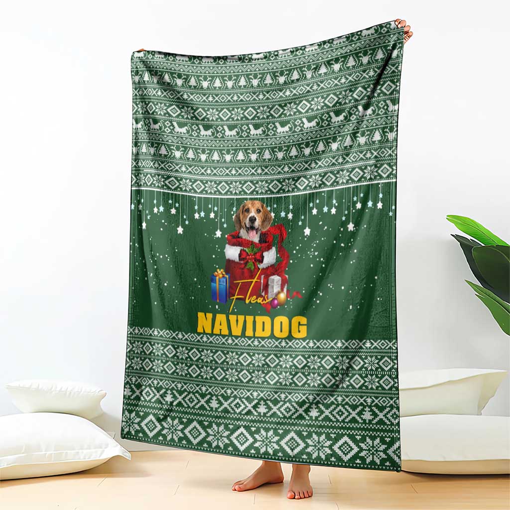Funny Christmas Gift Beagle Christmas Blanket Xmas Holiday Patterns - Wonder Print Shop