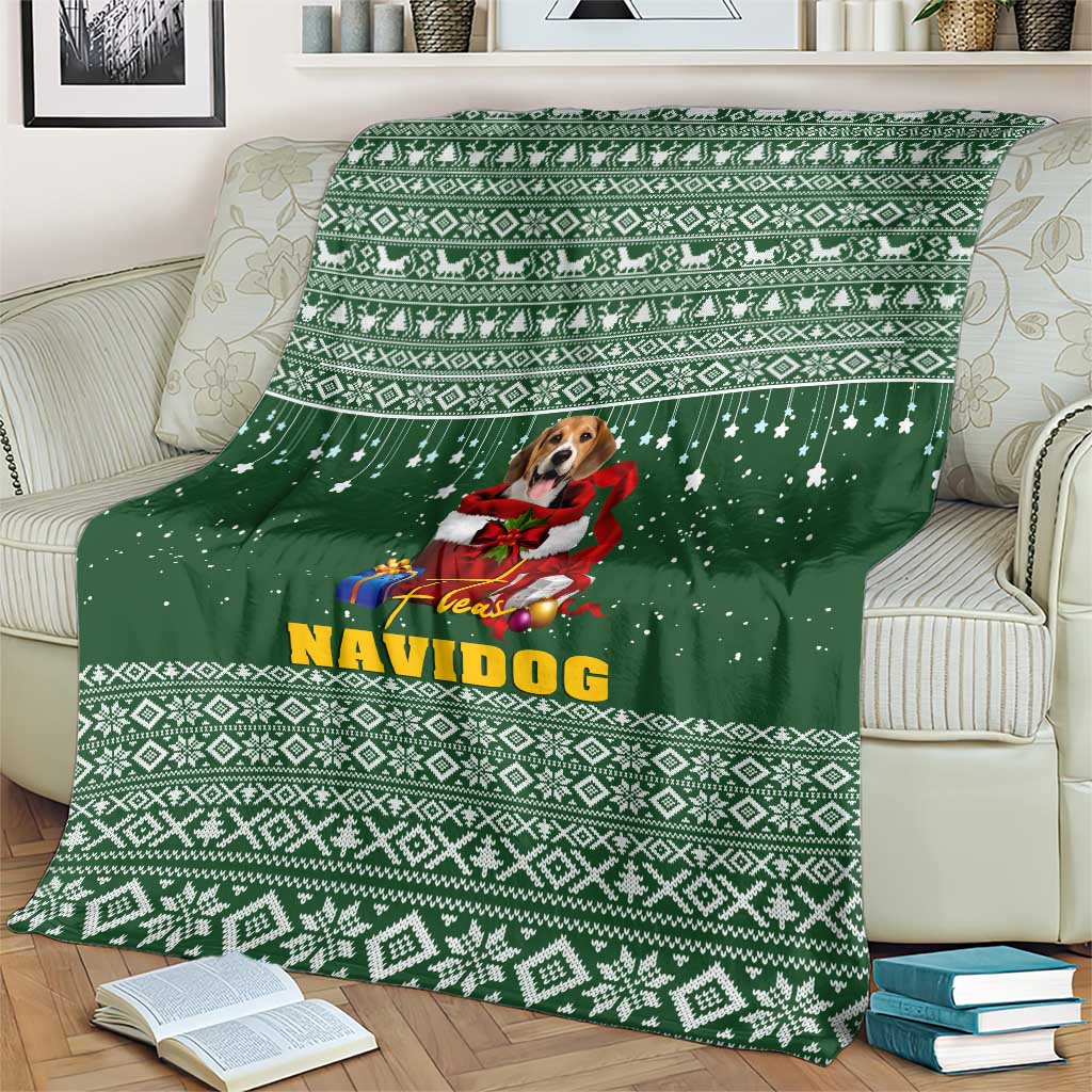 Funny Christmas Gift Beagle Christmas Blanket Xmas Holiday Patterns - Wonder Print Shop