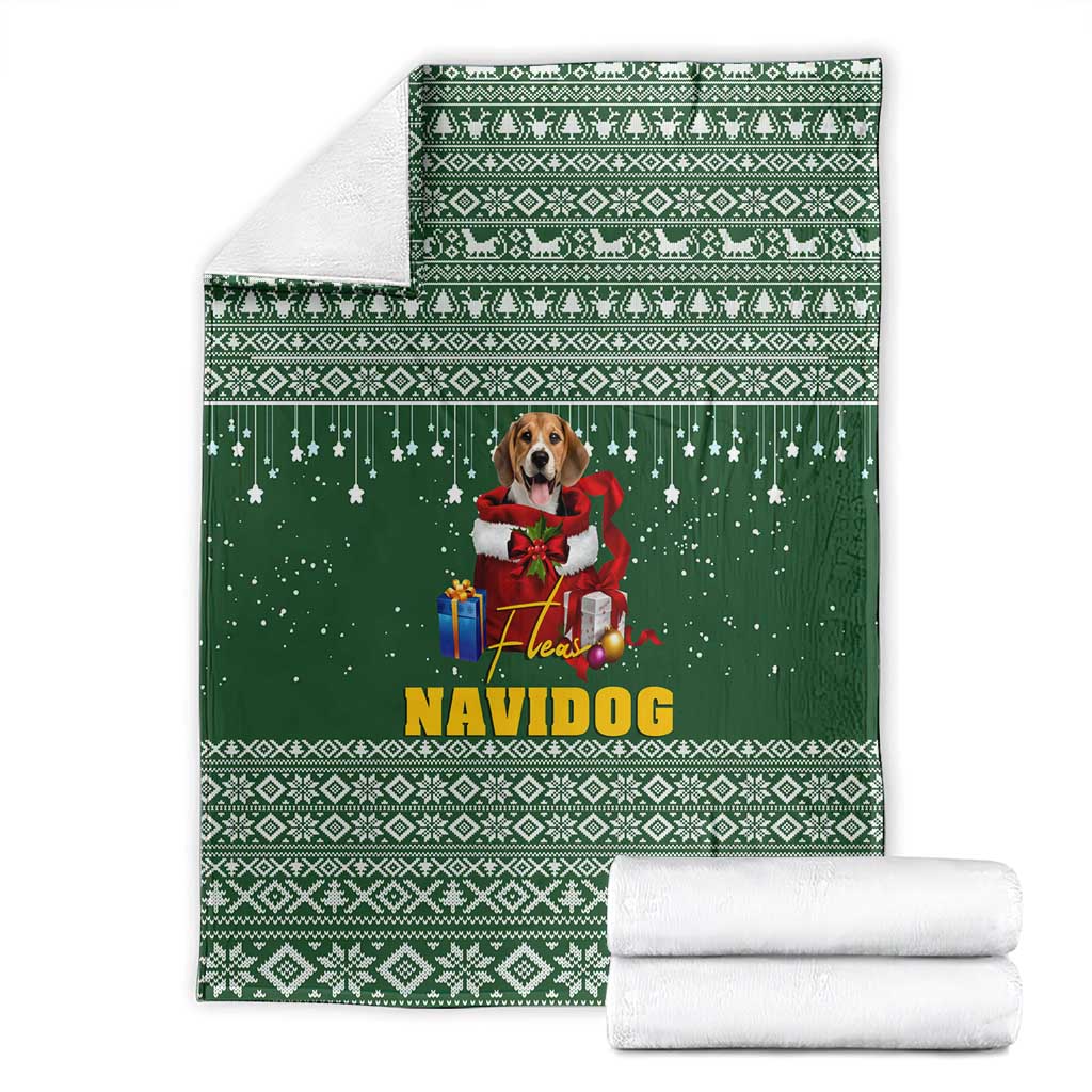 Funny Christmas Gift Beagle Christmas Blanket Xmas Holiday Patterns - Wonder Print Shop