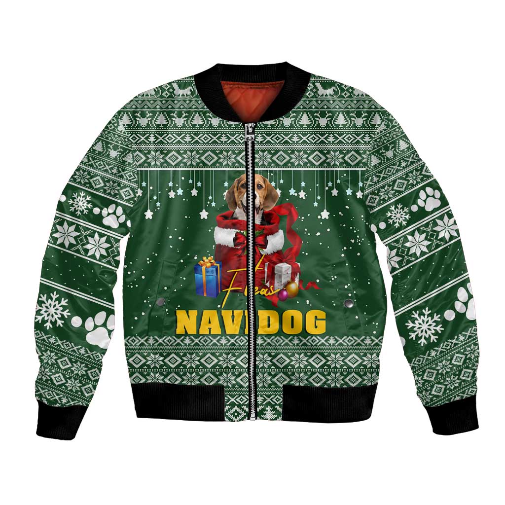 Funny Christmas Gift Beagle Christmas Bomber Jacket Xmas Holiday Patterns - Wonder Print Shop