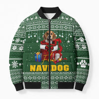 Funny Christmas Gift Beagle Christmas Bomber Puffer Jacket Xmas Holiday Patterns - Wonder Print Shop