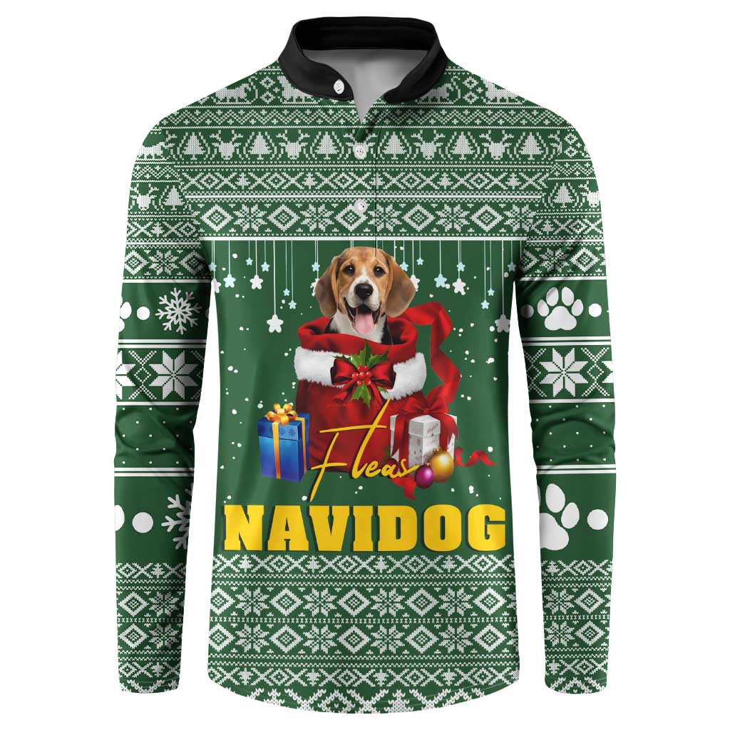 Funny Christmas Gift Beagle Christmas Button Sweatshirt Xmas Holiday Patterns - Wonder Print Shop