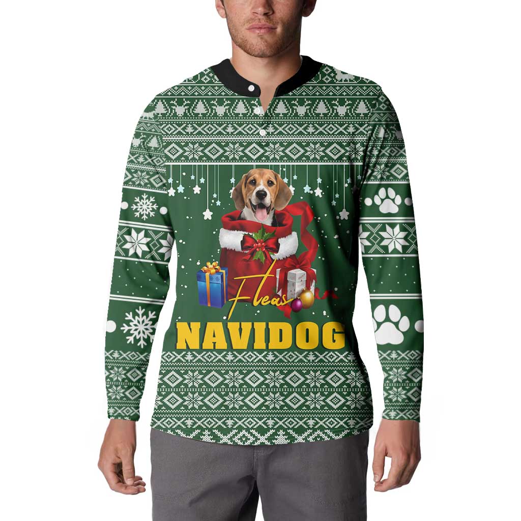 Funny Christmas Gift Beagle Christmas Button Sweatshirt Xmas Holiday Patterns - Wonder Print Shop