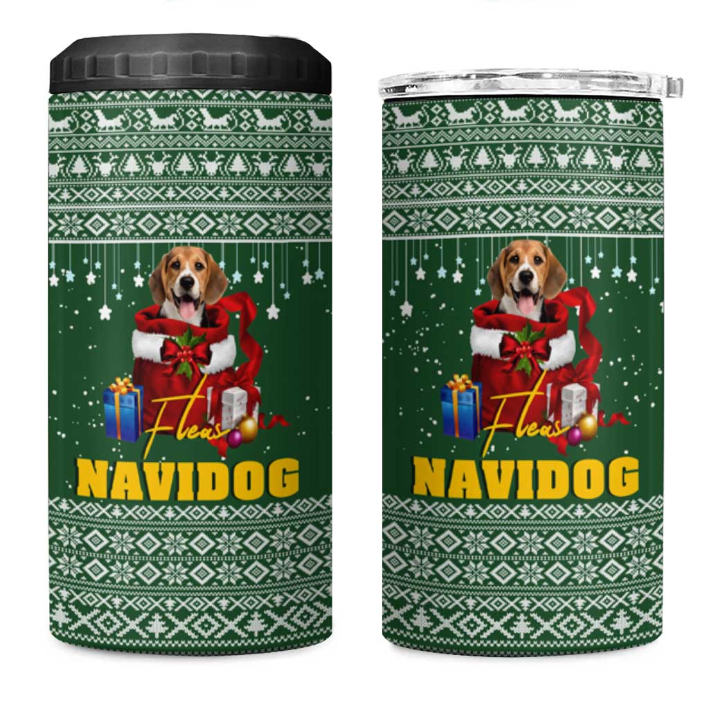 Funny Christmas Gift Beagle Christmas 4 in 1 Can Cooler Tumbler Xmas Holiday Patterns - Wonder Print Shop