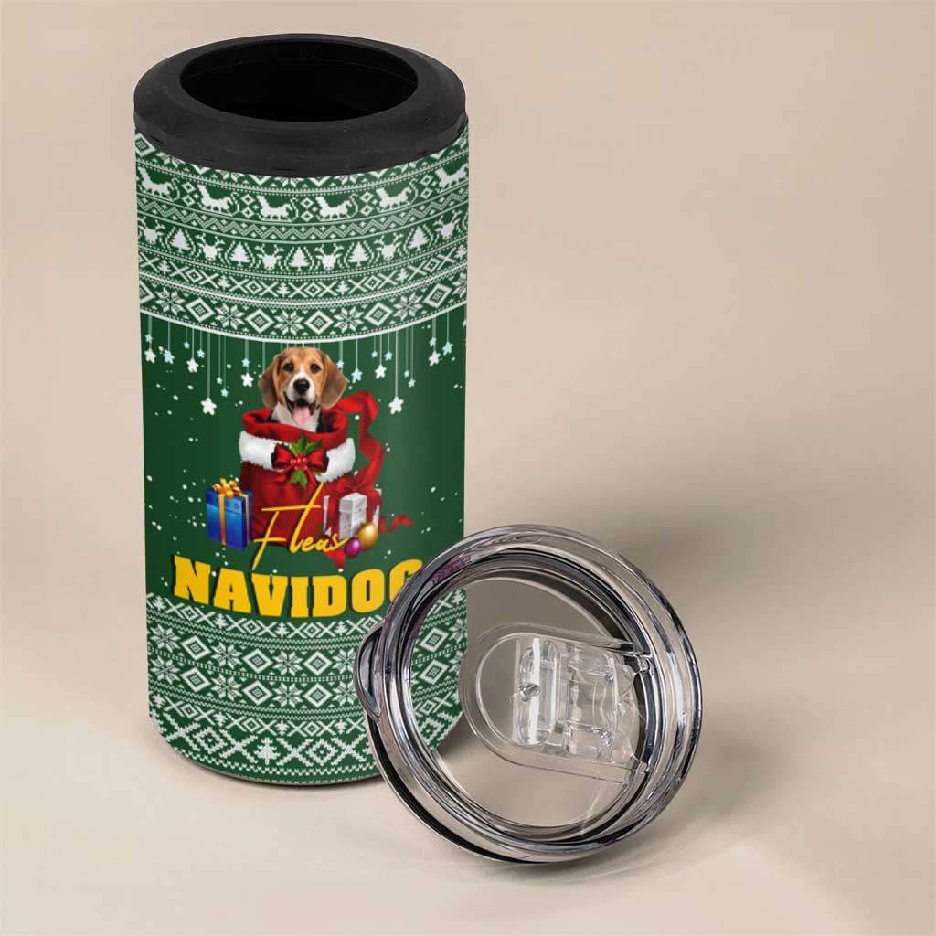 Funny Christmas Gift Beagle Christmas 4 in 1 Can Cooler Tumbler Xmas Holiday Patterns - Wonder Print Shop