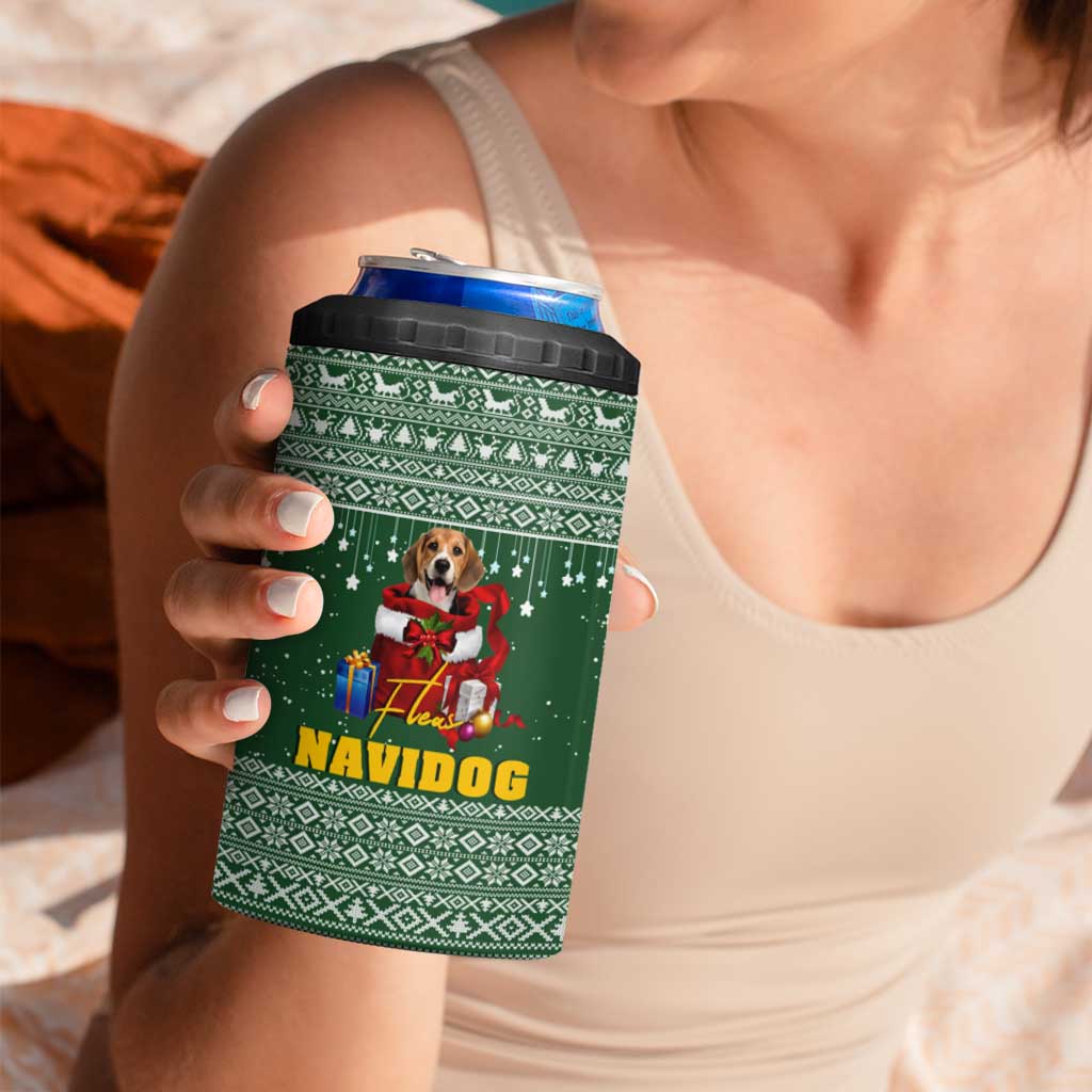 Funny Christmas Gift Beagle Christmas 4 in 1 Can Cooler Tumbler Xmas Holiday Patterns - Wonder Print Shop