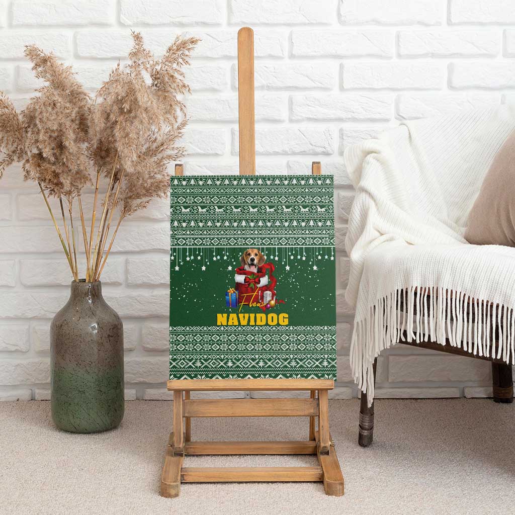 Funny Christmas Gift Beagle Christmas Canvas Wall Art Xmas Holiday Patterns - Wonder Print Shop