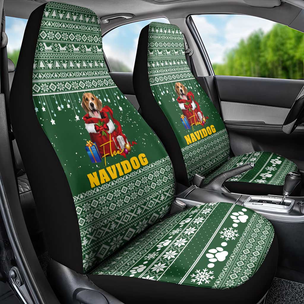 Funny Christmas Gift Beagle Christmas Car Seat Cover Xmas Holiday Patterns - Wonder Print Shop