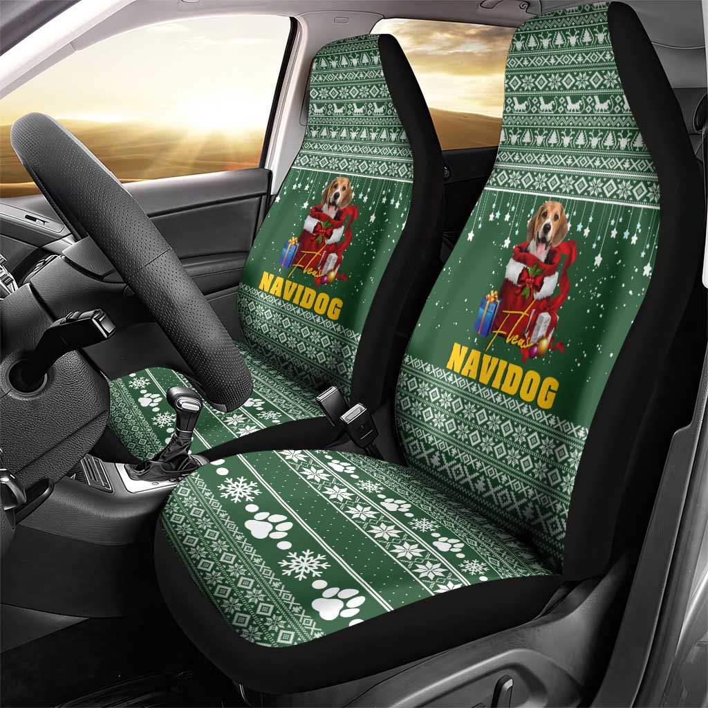 Funny Christmas Gift Beagle Christmas Car Seat Cover Xmas Holiday Patterns - Wonder Print Shop