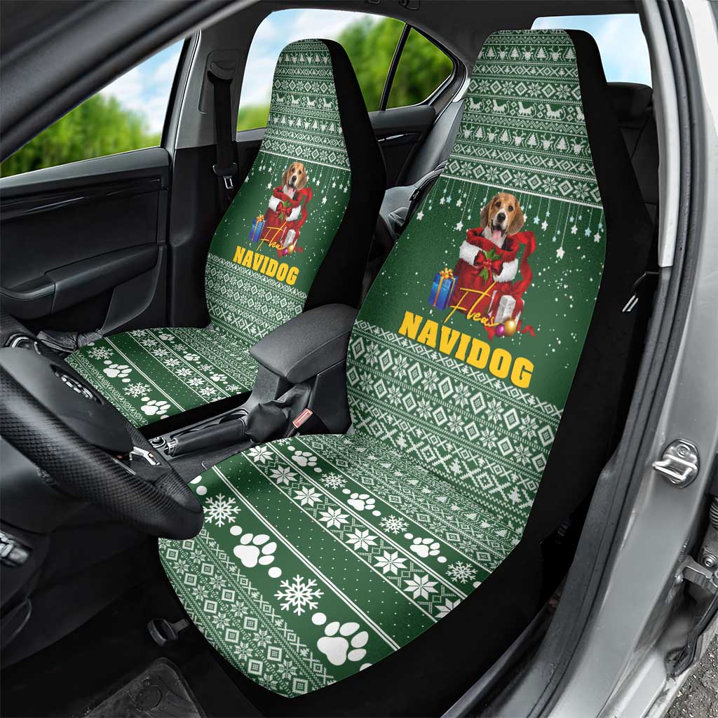 Funny Christmas Gift Beagle Christmas Car Seat Cover Xmas Holiday Patterns - Wonder Print Shop