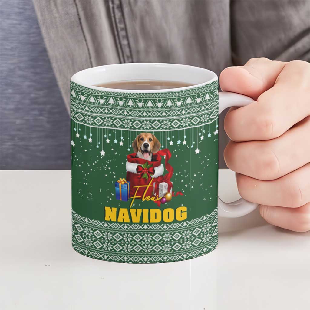 Funny Christmas Gift Beagle Christmas Ceramic Mug Xmas Holiday Patterns - Wonder Print Shop