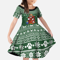 Funny Christmas Gift Beagle Christmas Family Matching Long Sleeve Bodycon Dress and Hawaiian Shirt Xmas Holiday Patterns - Wonder Print Shop