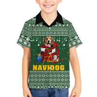 Funny Christmas Gift Beagle Christmas Family Matching Off The Shoulder Long Sleeve Dress and Hawaiian Shirt Xmas Holiday Patterns - Wonder Print Shop