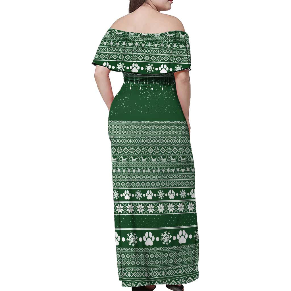 Funny Christmas Gift Beagle Christmas Family Matching Off Shoulder Maxi Dress and Hawaiian Shirt Xmas Holiday Patterns - Wonder Print Shop