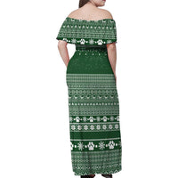 Funny Christmas Gift Beagle Christmas Family Matching Off Shoulder Maxi Dress and Hawaiian Shirt Xmas Holiday Patterns - Wonder Print Shop