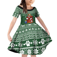 Funny Christmas Gift Beagle Christmas Family Matching Off Shoulder Short Dress and Hawaiian Shirt Xmas Holiday Patterns - Wonder Print Shop