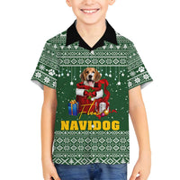 Funny Christmas Gift Beagle Christmas Family Matching Off Shoulder Short Dress and Hawaiian Shirt Xmas Holiday Patterns - Wonder Print Shop