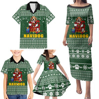 Funny Christmas Gift Beagle Christmas Family Matching Puletasi and Hawaiian Shirt Xmas Holiday Patterns - Wonder Print Shop