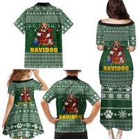 Funny Christmas Gift Beagle Christmas Family Matching Puletasi and Hawaiian Shirt Xmas Holiday Patterns - Wonder Print Shop