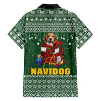 Funny Christmas Gift Beagle Christmas Family Matching Short Sleeve Bodycon Dress and Hawaiian Shirt Xmas Holiday Patterns - Wonder Print Shop