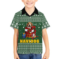 Funny Christmas Gift Beagle Christmas Family Matching Short Sleeve Bodycon Dress and Hawaiian Shirt Xmas Holiday Patterns - Wonder Print Shop