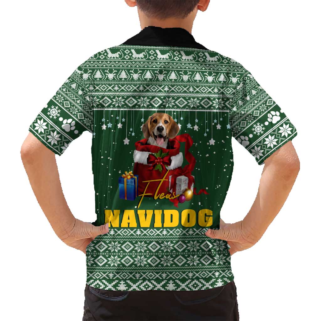 Funny Christmas Gift Beagle Christmas Family Matching Summer Maxi Dress and Hawaiian Shirt Xmas Holiday Patterns - Wonder Print Shop