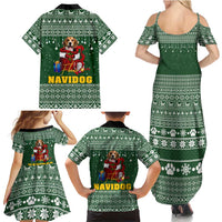 Funny Christmas Gift Beagle Christmas Family Matching Summer Maxi Dress and Hawaiian Shirt Xmas Holiday Patterns - Wonder Print Shop