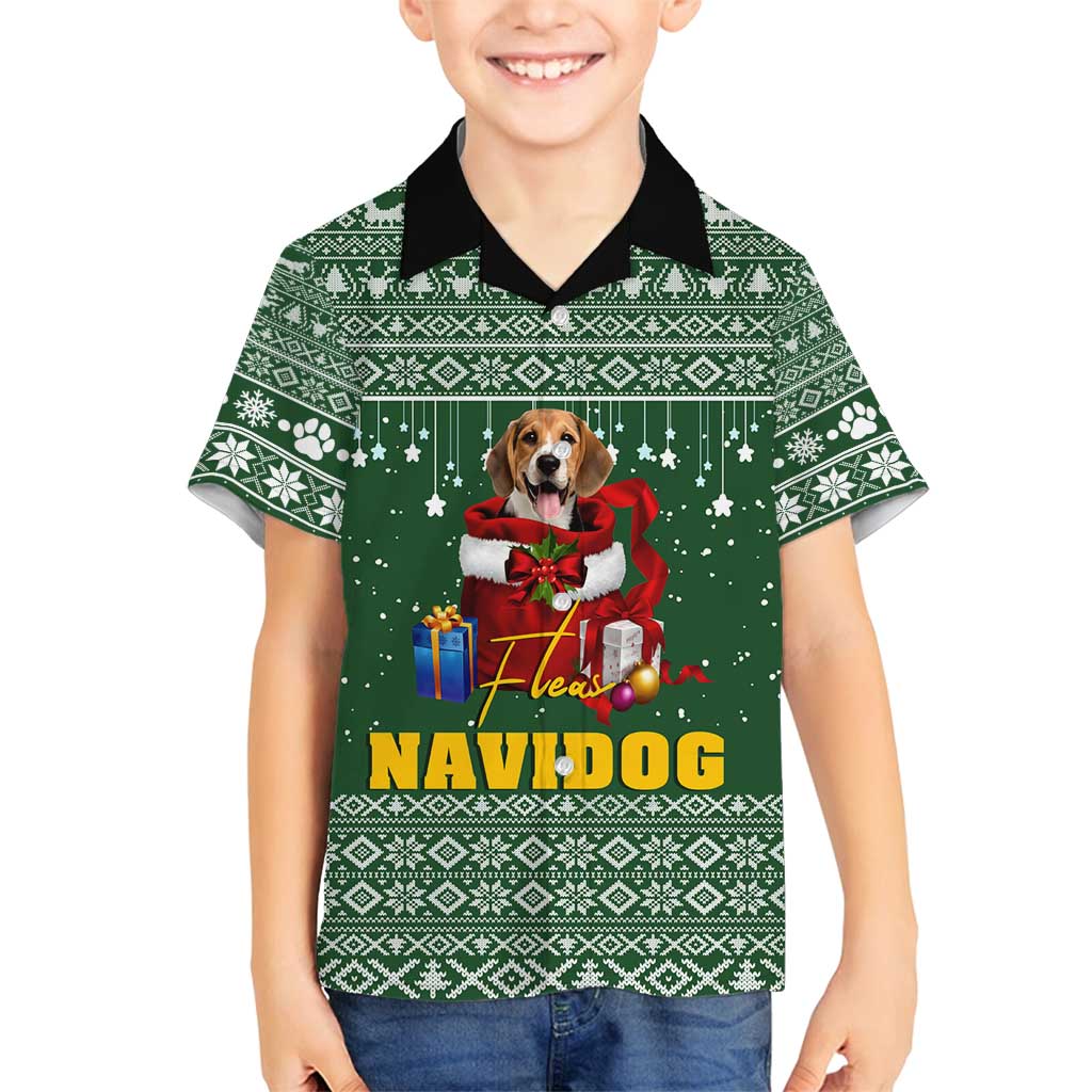 Funny Christmas Gift Beagle Christmas Family Matching Summer Maxi Dress and Hawaiian Shirt Xmas Holiday Patterns - Wonder Print Shop