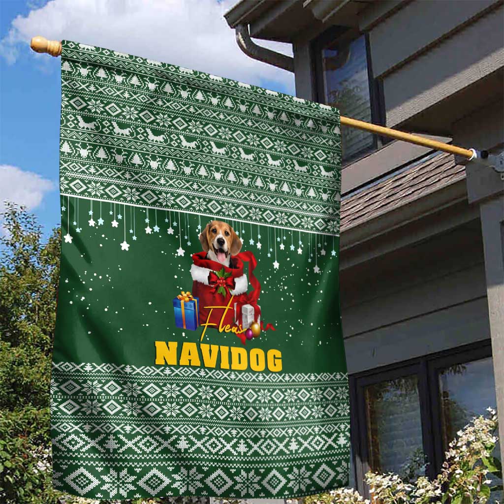 Funny Christmas Gift Beagle Christmas Garden Flag Xmas Holiday Patterns - Wonder Print Shop