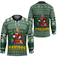 Funny Christmas Gift Beagle Christmas Hockey Jersey Xmas Holiday Patterns - Wonder Print Shop