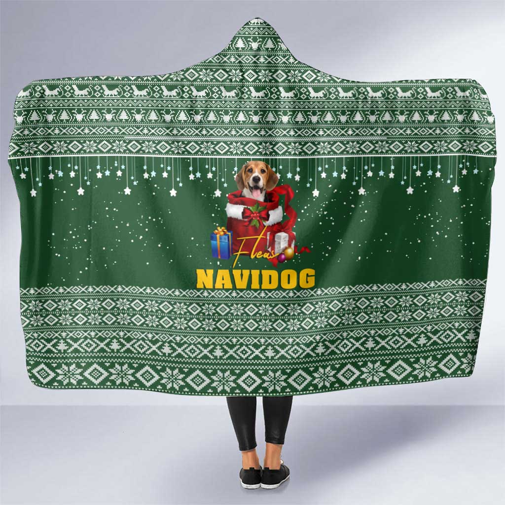 Funny Christmas Gift Beagle Christmas Hooded Blanket Xmas Holiday Patterns - Wonder Print Shop