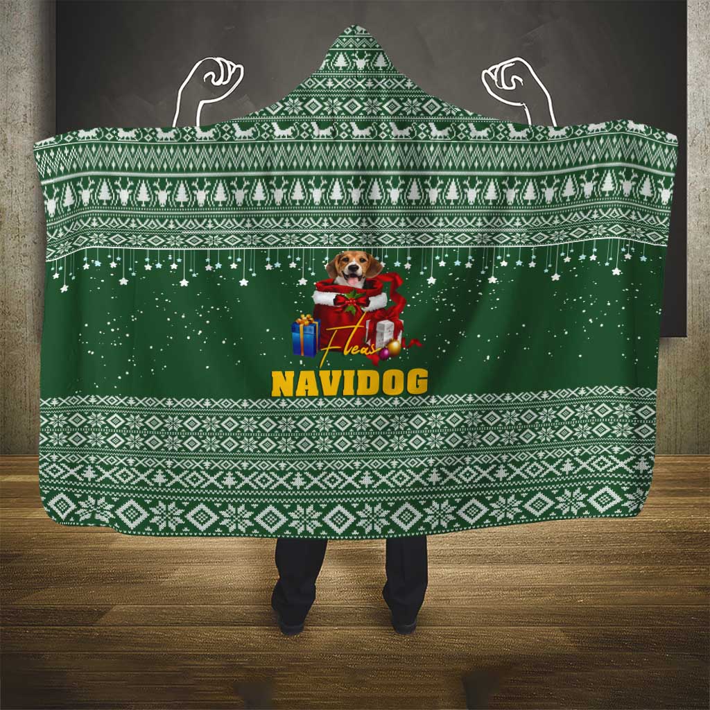 Funny Christmas Gift Beagle Christmas Hooded Blanket Xmas Holiday Patterns - Wonder Print Shop