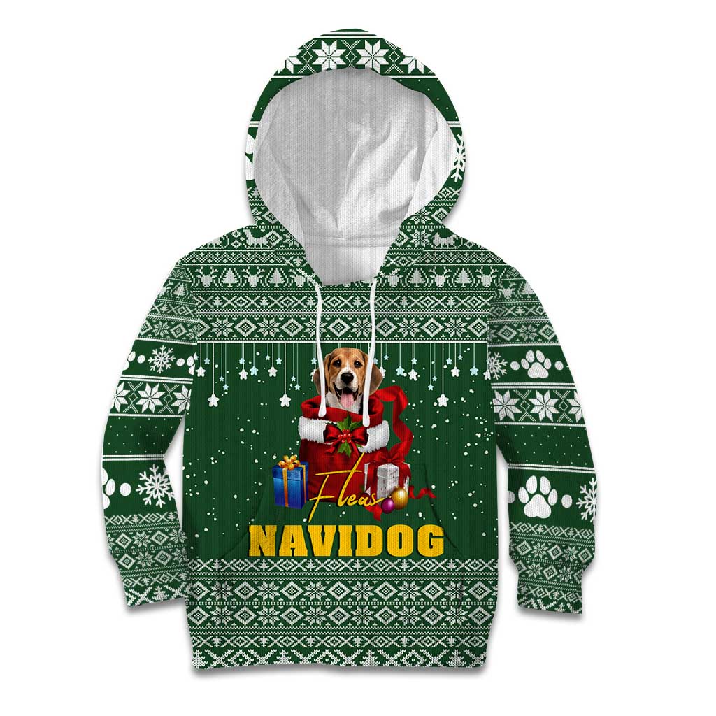 Funny Christmas Gift Beagle Christmas Kid Hoodie Xmas Holiday Patterns - Wonder Print Shop