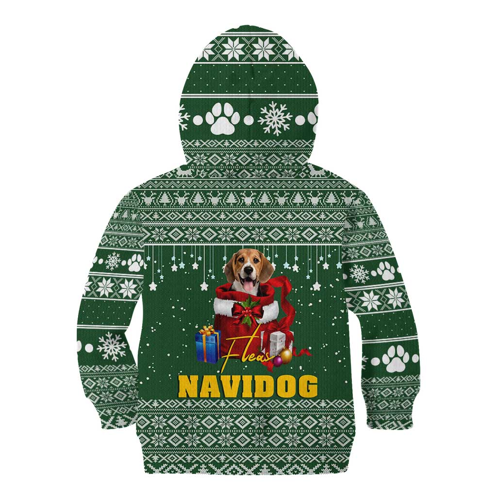 Funny Christmas Gift Beagle Christmas Kid Hoodie Xmas Holiday Patterns - Wonder Print Shop
