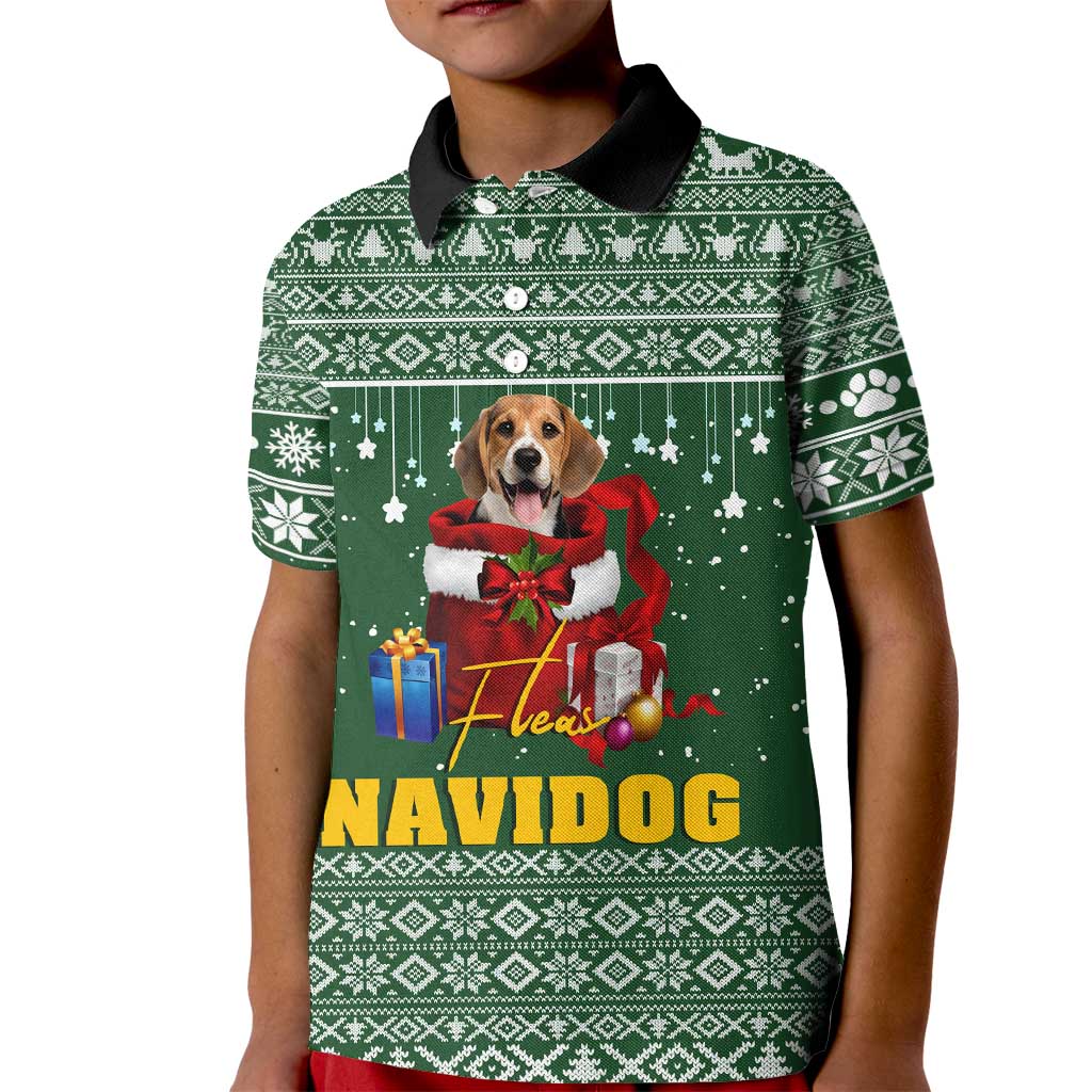 Funny Christmas Gift Beagle Christmas Kid Polo Shirt Xmas Holiday Patterns - Wonder Print Shop