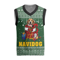 Funny Christmas Gift Beagle Christmas Knitted V-Neck Vest Xmas Holiday Patterns - Wonder Print Shop