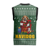 Funny Christmas Gift Beagle Christmas Knitted V-Neck Vest Xmas Holiday Patterns - Wonder Print Shop