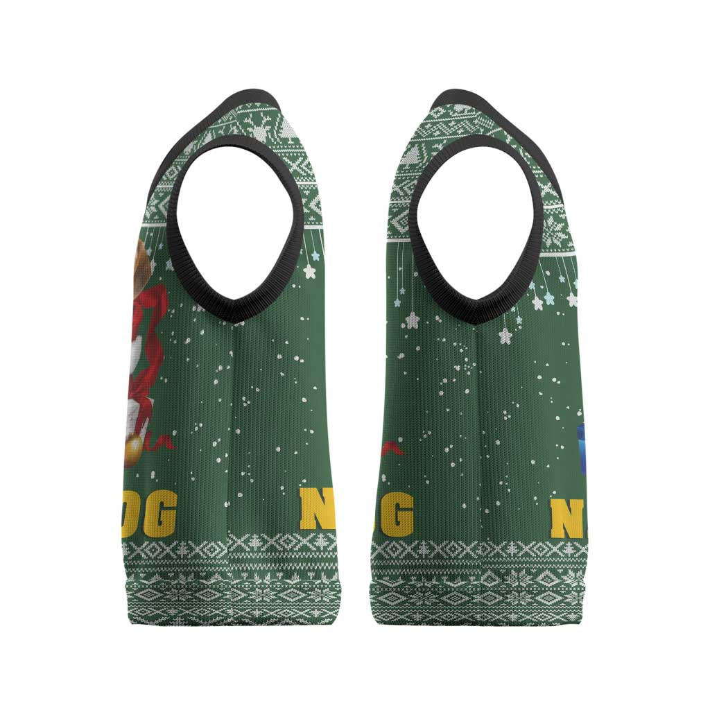 Funny Christmas Gift Beagle Christmas Knitted V-Neck Vest Xmas Holiday Patterns - Wonder Print Shop