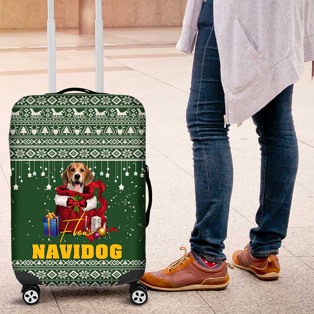 Funny Christmas Gift Beagle Christmas Luggage Cover Xmas Holiday Patterns - Wonder Print Shop