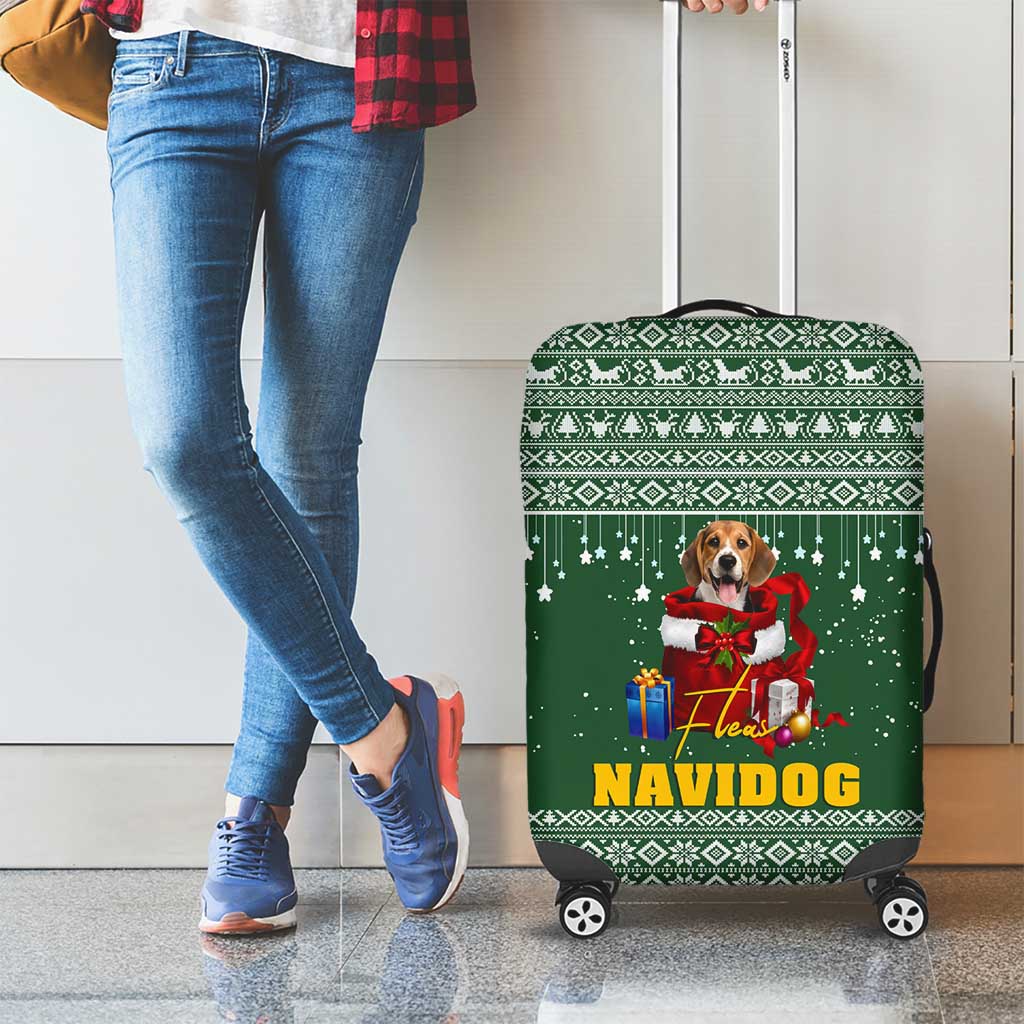 Funny Christmas Gift Beagle Christmas Luggage Cover Xmas Holiday Patterns - Wonder Print Shop